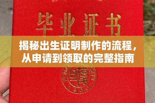北镇揭秘出生证明制作的流程，从申请到领取的完整指南