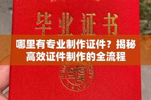 北镇哪里有专业制作证件？揭秘高效证件制作的全流程